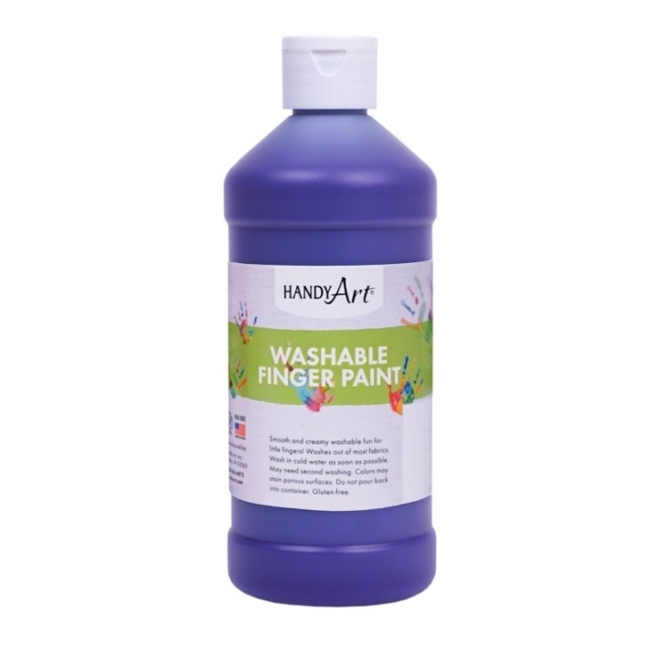 Handy Art® Washable Finger Paint, Violet, 16 oz