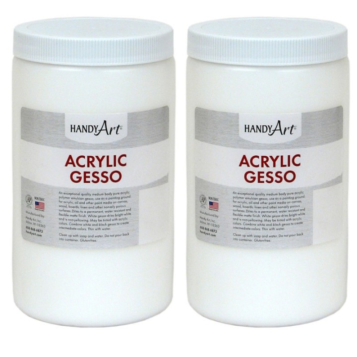 Handy Art® Acrylic Gesso, 32 oz., Pack of 2