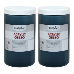 Handy Art® Acrylic Gesso, Black, 32 oz., Pack of 2