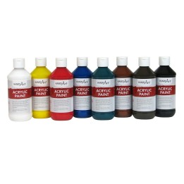 Handy Art® Acrylic Paint, 8 oz., Primary 8-Color Set
