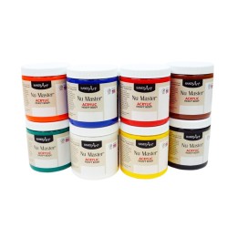 Handy Art® Nu Master Heavy Body Acrylic Paint, Basic Colors, 8 oz, Set of 8
