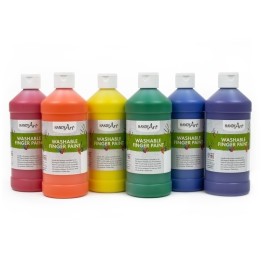 Handy Art® Washable Finger Paint - Pint Primary Set of 6