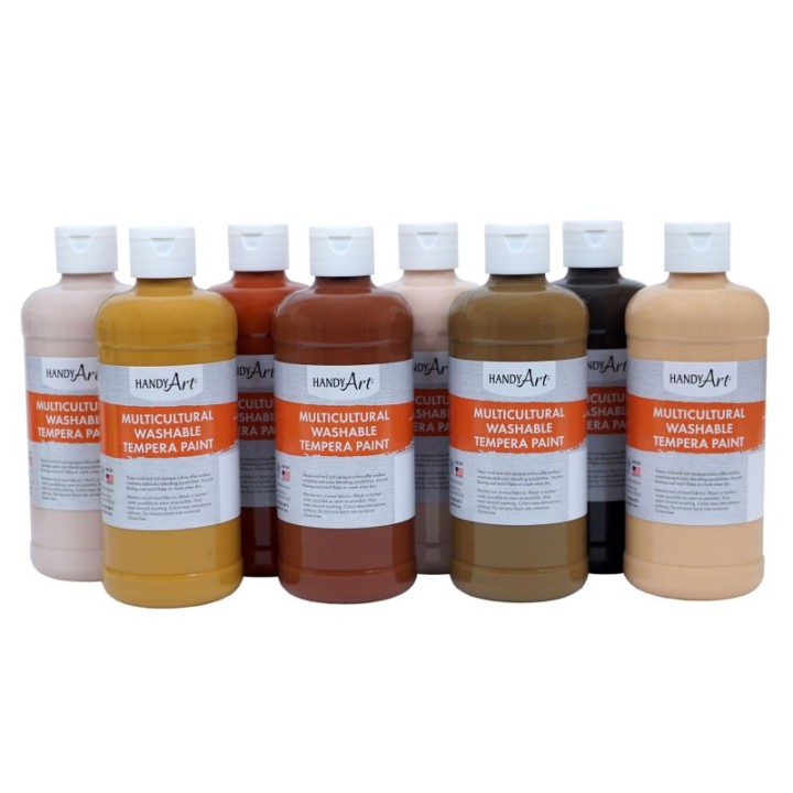 Handy Art® Washable Tempera 8-Pint Multicultural Set
