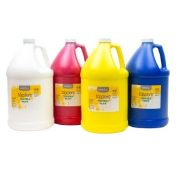 Handy Art® Little Masters® Tempera Paint - 4 Gallon Kit, White, Yellow, Red, Blue