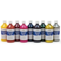 Handy Art® Glitter Washable Paint, 8 oz, Set of 9
