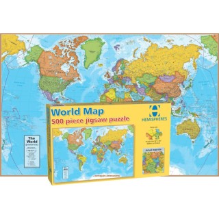 Round World Products World Map Jigsaw Puzzle, 500 Pieces