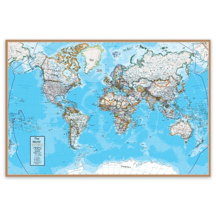 Waypoint Geographic Contemporary World 24" x 36" Laminated Wall Map