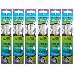 Sakura Gelly Roll Stardust Clear Glittering Gel Ink Pens, 2 Per Pack, 6 Packs