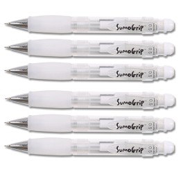 Sakura Sumo-Grip 0.5mm Pencil - Clear, Pack of 6