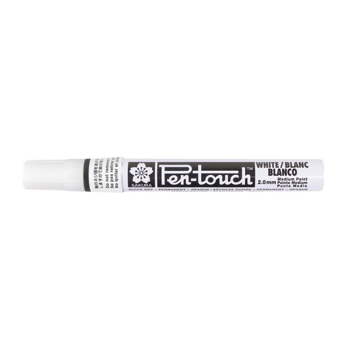 Sakura Pen-Touch Markers, 2.0mm Medium, White