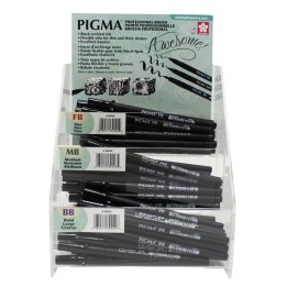 Sakura Pigma Professional Brush Pen, Assorted Sizes, 72-Pack