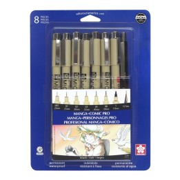 Sakura Pigma Manga Comic Pro Drawing Kit, 8-Piece Set