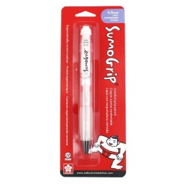 Sakura SumoGrip Comfort Grip Mechanical Pencil, 0.5mm, White, Blister Card