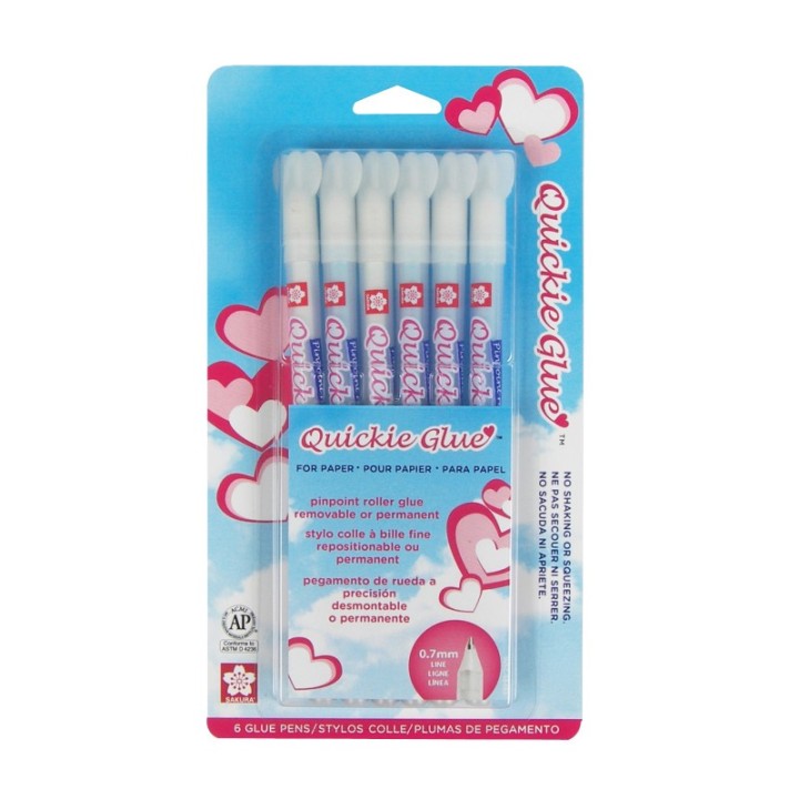 Sakura Quickie Glue Pen, 6-Pack, Blister Card