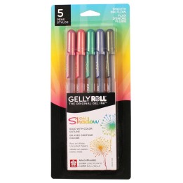 Sakura Gelly Roll Gel Ink Pens, Gold Shadow, Pack of 5