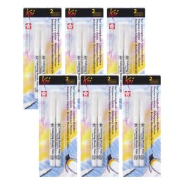 Sakura Koi Watercolor Coloring Brush Pen, Colorless Blenders, 2 Per Pack, 6 Packs