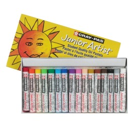 Sakura Cray-Pas Junior Artist Oil Pastels, Assorted Colors, 16-Piece Set