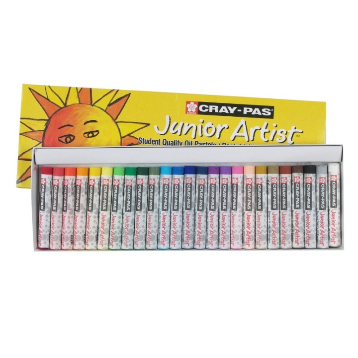 Sakura Cray-Pas Junior Artist Oil Pastels, Assorted Colors, 25-Piece Set