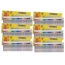 Sakura Cray-Pas Junior Artist Oil Pastels, Assorted Colors, 25 Per Set, 6 Sets