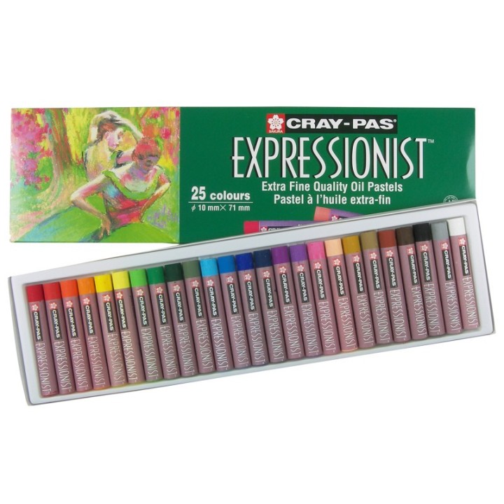 Sakura Cray-Pas Expressionist Oil Pastels, Assorted Colors, 25-Piece Set