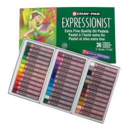 Sakura Cray-Pas Expressionist Oil Pastel Chalk, Assorted Colors, 36-Piece Set