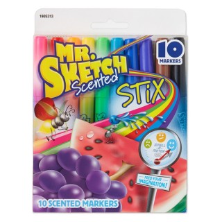 Mr. Sketch® Scented Stix, Assorted Colors, Pack of 10