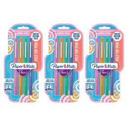 Paper Mate® Flair Felt Tip Pens, Medium Point, Candy Pop Pack, 4 Per Pack, 3 Packs