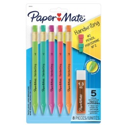 Paper Mate® Handwriting Triangular Mechanical Pencil Set with Lead & Eraser Refills, 1.3mm, 5 Count