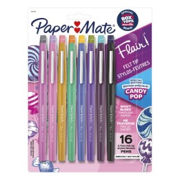Paper Mate® Flair Felt Tip Pens, Medium Point, Candy Pop Pack, 0.7mm, 16 Count