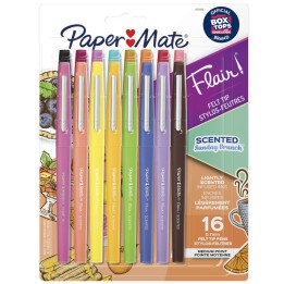 Paper Mate® Flair Scented Felt Tip Pens, Assorted Sunday Brunch Scents and Colors, 0.7mm, 16 Count