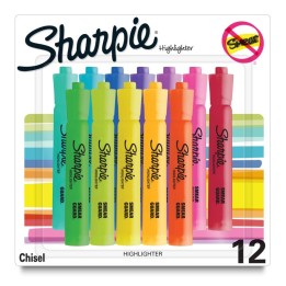Sharpie® Tank Highlighters, Assorted, Pack of 12