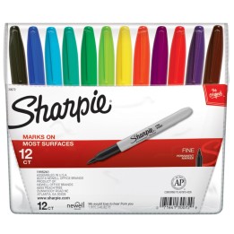 Sharpie® Fine Point Permanent Markers, Assorted, Set of 12