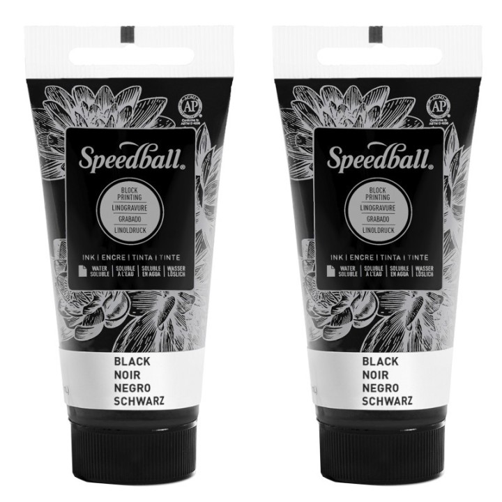 Speedball® Water-Soluble Block Printing Ink, 1.25 oz, Black, Pack of 2