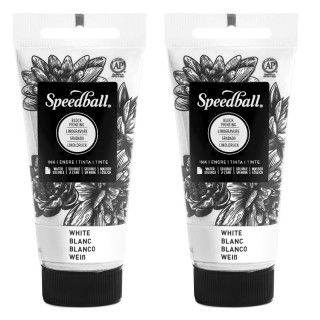 Speedball® Water-Soluble Block Printing Ink, 1.25 oz, White, Pack of 2