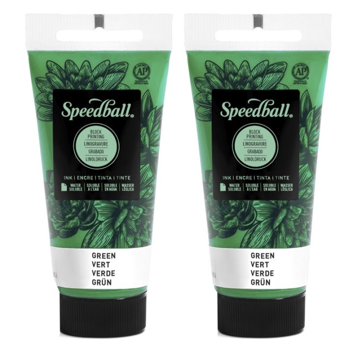 Speedball® Water-Soluble Block Printing Ink, 1.25 oz, Green, Pack of 2