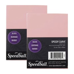 Speedball® Speedy Carve™ Block, 3x4 in, Pink, Pack of 2