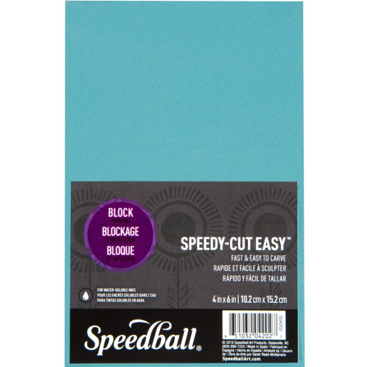 Speedball® Speedy Cut Easy™ Block, 4x6 in, Blue