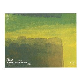 Speedball® Fluid™ Hot Press Watercolor Paper Block, 140 lb (300 GSM), 9x12 in, 15 Sheets