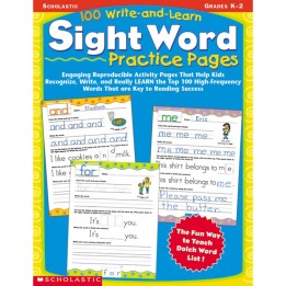 Scholastic Teaching Solutions 100 Write And Learn Sight Word Practice Pages, Grades K-2