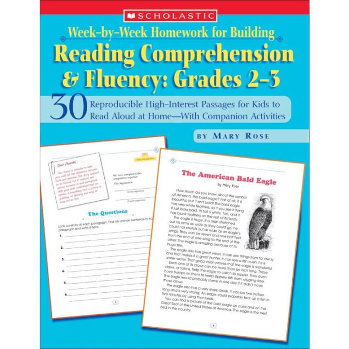 Scholastic Teaching Solutions Week By Week Homework for Building Reading Comprehension and Fluency, Grades 2-3