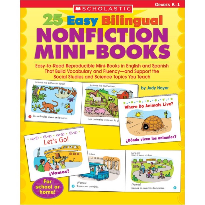 Scholastic Teaching Solutions 25 Easy Bilingual Nonfiction Mini-Books Activity Book