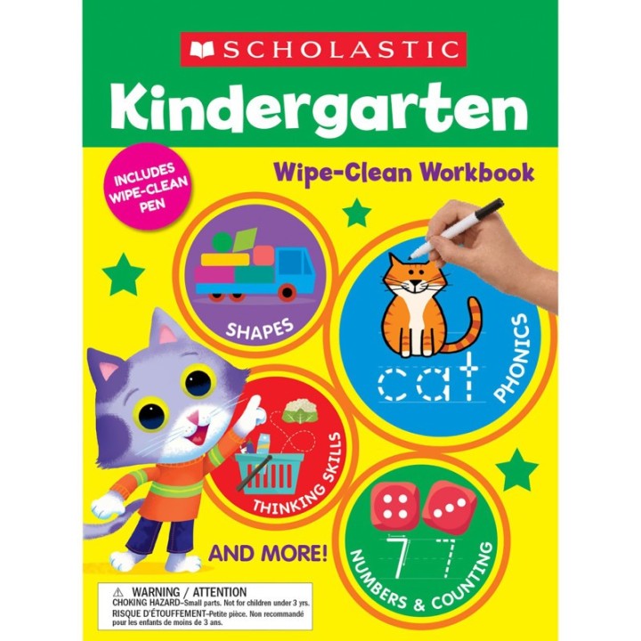 Scholastic Teaching Solutions Kindergarten Wipe-Clean Workbook