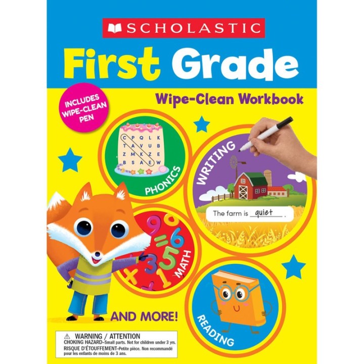 Scholastic Teaching Solutions First Grade Wipe Clean Workbook