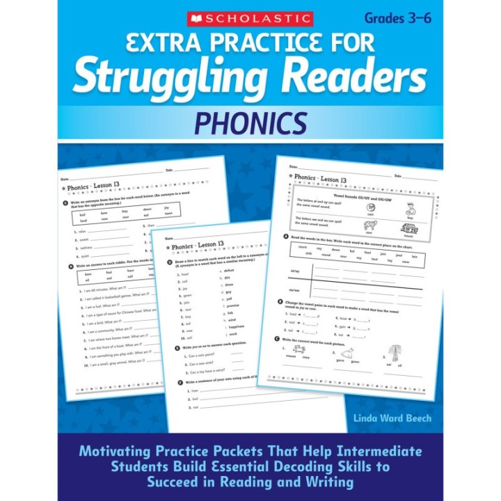 Scholastic Teaching Solutions Extra Practice for Struggling Readers: Phonics