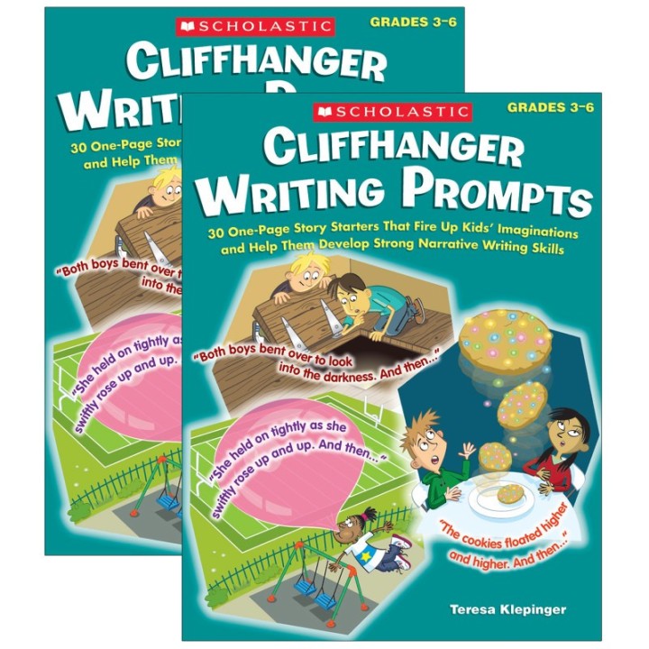 Scholastic Teaching Solutions Cliffhanger Writing Prompts Book, Pack of 2