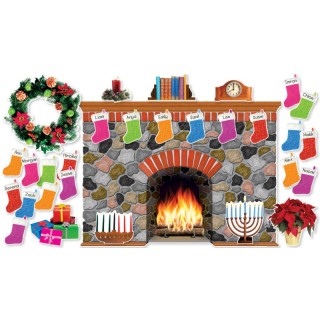 Scholastic Teaching Solutions Holiday Hearth Bulletin Board Set