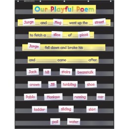 Scholastic Teaching Solutions Standard Pocket Chart, 34" x 44", Black
