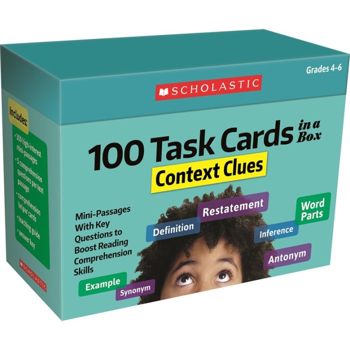 Scholastic Teaching Solutions 100 Task Cards in a Box: Context Clues