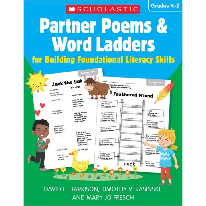 Scholastic Teaching Solutions Partner Poems & Word Ladders for Building Foundational Literacy Skills: Grades K–2
