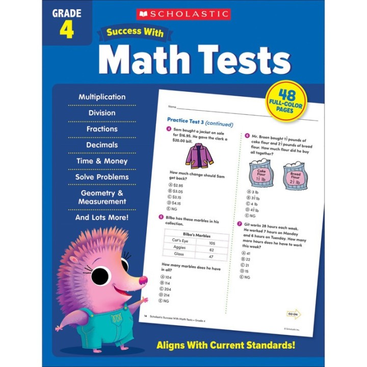 Scholastic Teaching Solutions Success With Math Tests: Grade 4